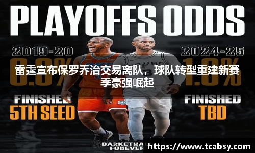 雷霆宣布保罗乔治交易离队，球队转型重建新赛季豪强崛起
