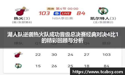 湖人队逆袭热火队成功晋级总决赛经典对决4比1的精彩回顾与分析